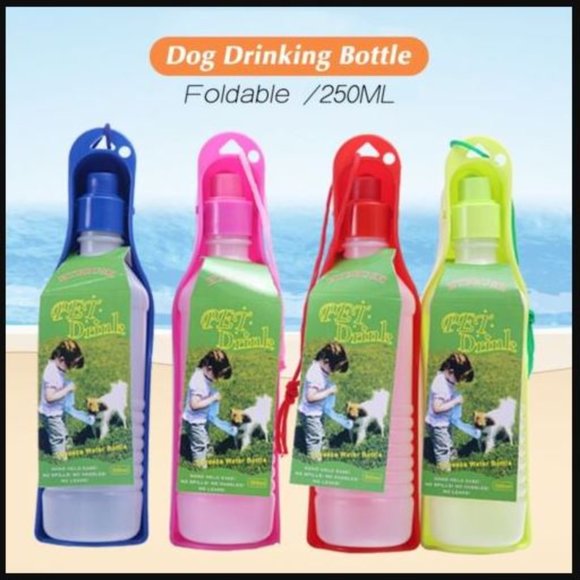 250mlDog Water Bottle Folding Drinker Plastic Portable Water Bottle Pets/Outdoor - Picture 3 of 16